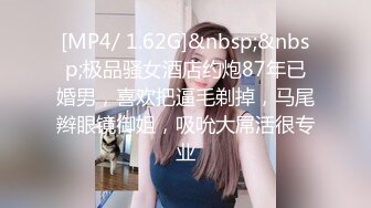 [MP4/ 1.62G]&nbsp;&nbsp;极品骚女酒店约炮87年已婚男，喜欢把逼毛剃掉，马尾辫眼镜御姐，吸吮大屌活很专业