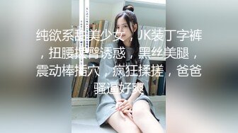 纯欲系甜美少女，JK装丁字裤，扭腰摆臀诱惑，黑丝美腿，震动棒插穴，疯狂揉搓，爸爸骚逼好爽