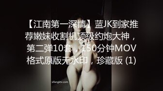 【江南第一深情】蓝JK到家推荐嫩妹收割机顶级约炮大神，第二弹10套，150分钟MOV格式原版无水印，珍藏版 (1)