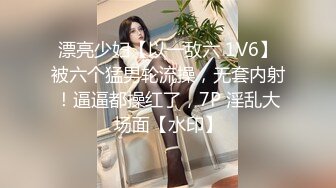 漂亮少妇【以一敌六 1V6】被六个猛男轮流操，无套内射！逼逼都操红了，7P 淫乱大场面【水印】