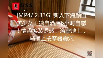 [MP4/ 2.33G] 新人下海颜值美少女！独自酒店6小时自慰！情趣换装诱惑，浴室地上，马桶上按摩器震穴