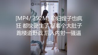 [MP4/ 392M] 孕妇嫂子也疯狂 都快要生了 挺着个大肚子跑楼道野战 后入内射一骚逼