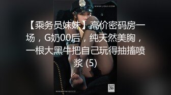 【乘务员妹妹】高价密码房一场，G奶00后，纯天然美胸，一根大黑牛把自己玩得抽搐喷浆 (5)